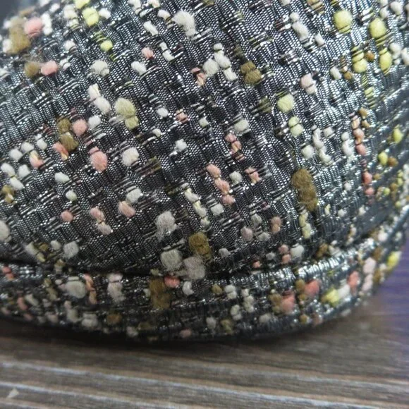 Near New Casadei Stiletto High Heels Peep Toe 9 Black Silver - Picture 10 of 16